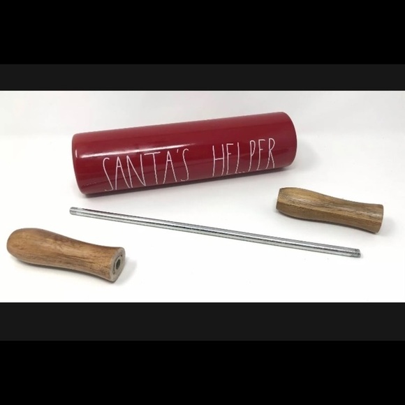 Rae Dunn Santa’s Helper Red Rolling Pin - Picture 4 of 8